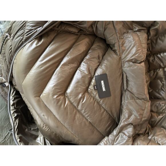 Mackage Jacket Womens X Small Olive Green Down Puffer Hood Coat Long XS Zip Warm - Picture 12 of 14